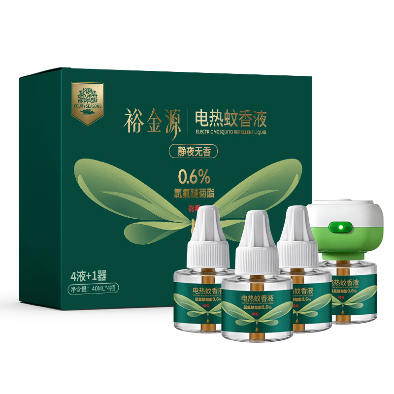 裕金源静夜无香 40ml*4瓶+1器 电热蚊香液计价单位(套)绿色