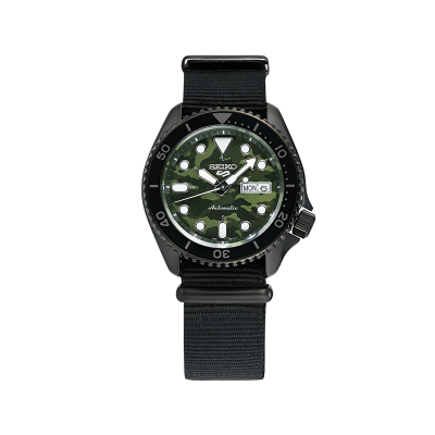 精工SEIKO自动机械男表SRPJ37K1防磁星期日历显示不锈钢表壳100米防水运动旅行表 SRPJ37K1