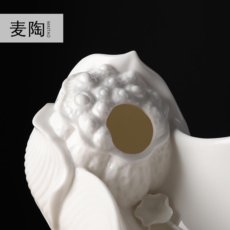 美帮汇德化白瓷塑艺术收藏品流水加湿家居摆件创意工艺礼品