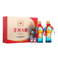 洋河(YangHe)洋河大曲(天蓝瓶)42度500ml*2礼盒装浓香型白酒(新老包装随机发货)