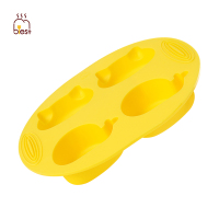 百乐思蛋糕模具家用蒸米糕发糕模具烘焙工具卡通硅胶宝宝辅食模具六联猪鲸蛋糕模具