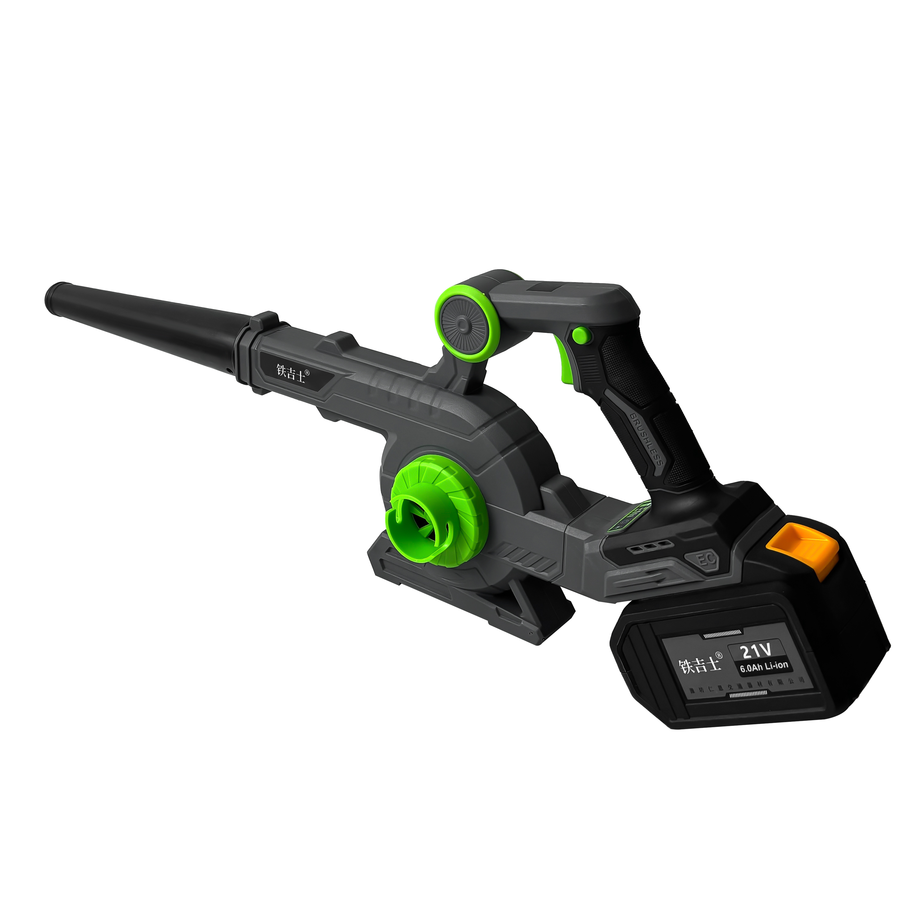 铁吉士 锂电鼓风机 大功率除尘吹风机 两电一充 套高清大图