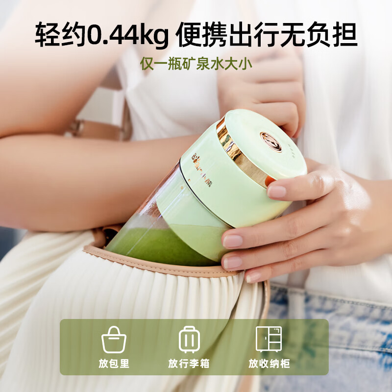 小熊(Bear)榨汁杯便携式榨汁机 水果果蔬果汁机充电迷你小型果汁杯LLJ-E03F1高清大图