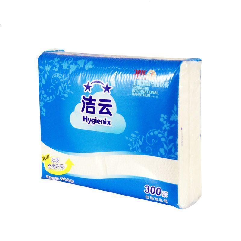 平板卫生纸300张加韧印花纸巾家用厕纸巾纸手纸
