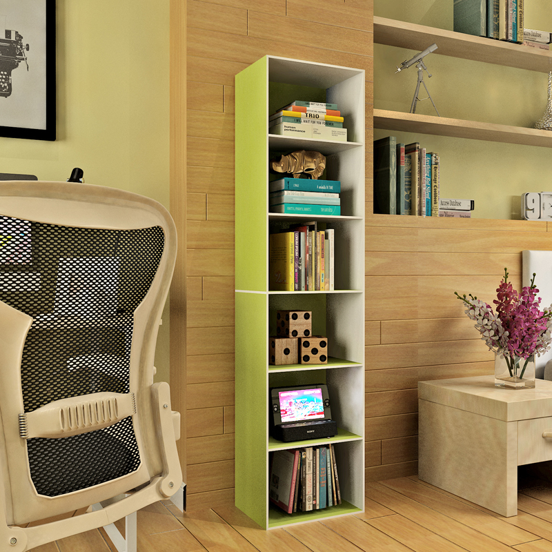 慧乐家书柜书架鲁比克l40六层书柜组合层架柜子储物柜收纳柜置物柜绿
