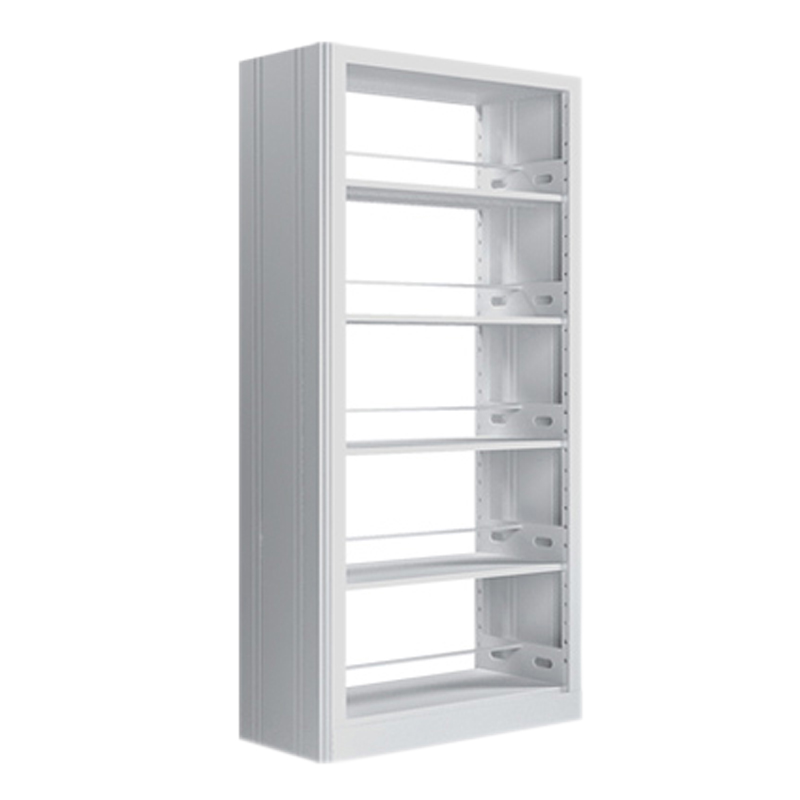 湘渭图书馆书架阅览室货架资料档案架钢制书架单面五层主架高清大图