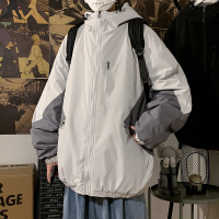 YUANSU胖子日系拼色羽绒棉衣男大码宽松面包服潮流棉服冬季加厚夹克外套棉衣