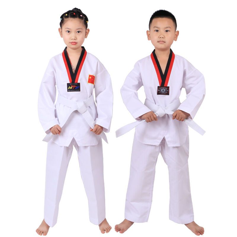 推荐儿童成人跆拳道衣服棉男女道服初学者秋冬训练服