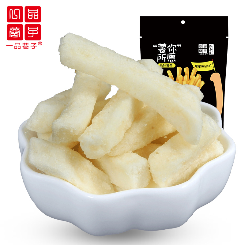 一品巷子 薯你所愿蜂蜜黄油味薯条100g*5袋网红休闲零食土豆条