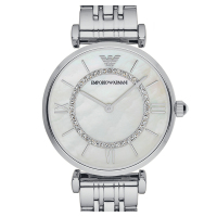 阿玛尼（Emporio Armani)满天星手表摩天轮 钢质表带经典时尚休闲女士石英表腕表 AR1908