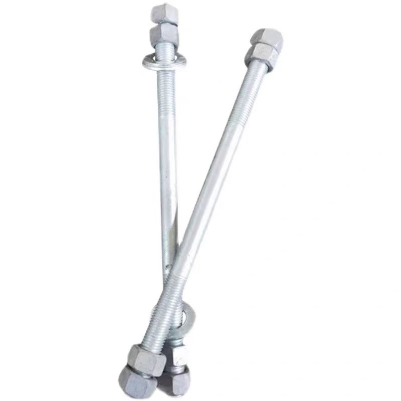 帕尔永固热镀锌双头螺栓(配套螺母、平垫、弹垫)M18*220 个高清大图