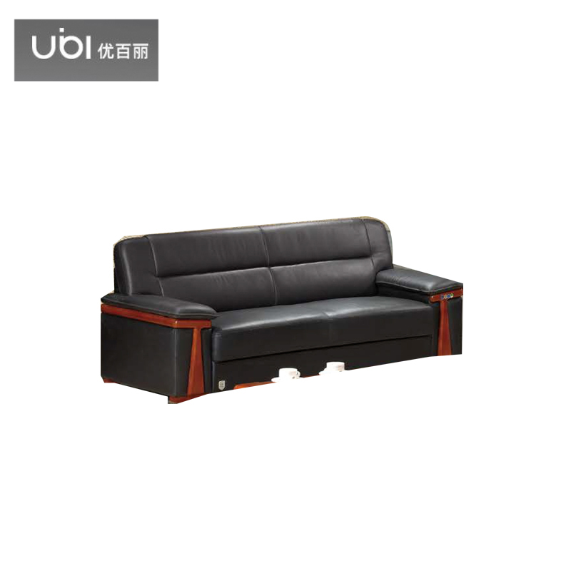 优百丽 F-6860 办公室沙发 办公家具 会客接待 现代简约家具 颜色尺寸可定制 三人位（牛皮）