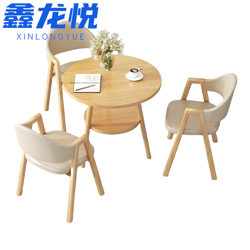 鑫龙悦接待办公桌椅 1桌3椅 套高清大图