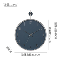 汉时(Hense)时尚轻奢金属装饰挂钟创意客厅石英时钟家用挂表HW210