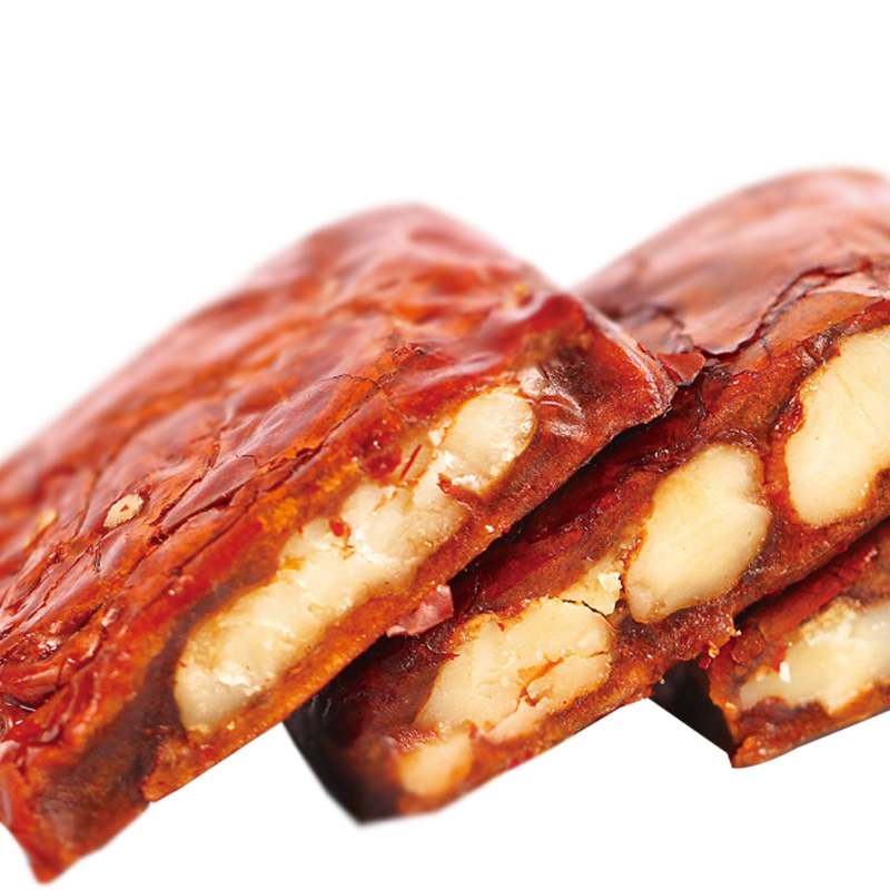 买一发二固本堂红枣夹心糕枣夹核桃仁新疆无核大枣零食营养代餐250g/