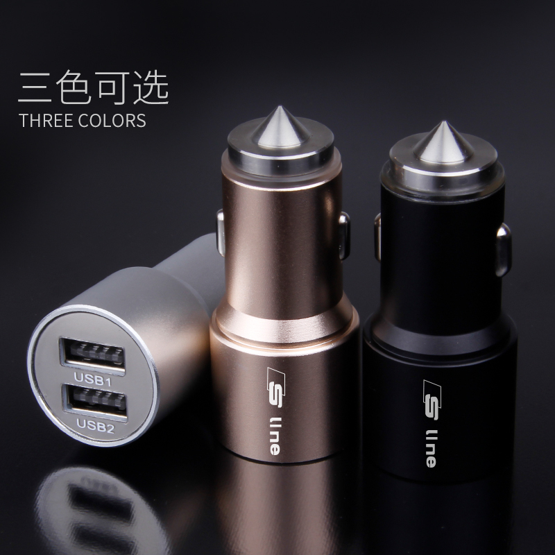 沃尔沃专用车载充电器XC60/S90/S60L/S60/XC90/V40/V60汽车车载USB铝合金快速车充