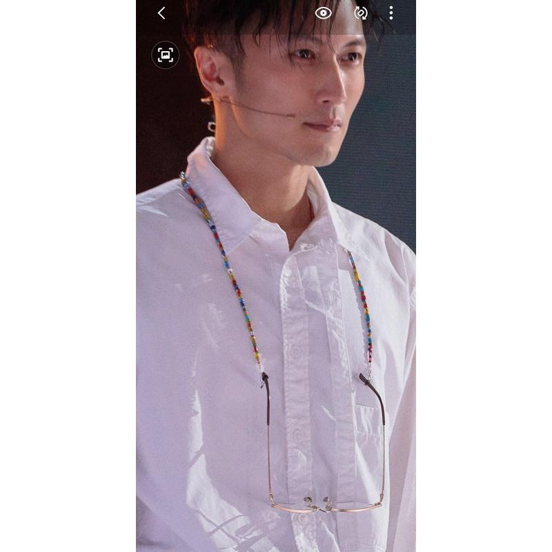 谢霆锋同款眼镜链眼镜挂绳防滑眼镜老花眼镜手工串珠彩色珠需要定制