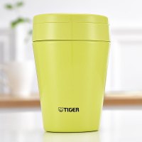 TIGER虎牌304不锈钢汤杯多功能便携保温杯保冷杯 焖烧杯 便携杯子 苹果绿 MCC-B38C--GS 380ml