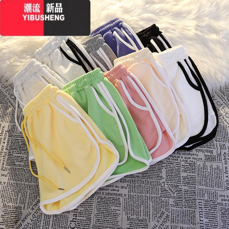 YIBUSHENG季休闲运动短裤女可外穿跑步居家显瘦韩版百搭宽松热裤大口袋高清大图