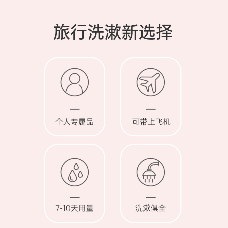 蕉蓝国际 4件套(50ml*4)洗护发护肤便携旅行套装 4.00瓶/套(计价单位:套)易冲洗 温和清洁 滋润保湿高清大图