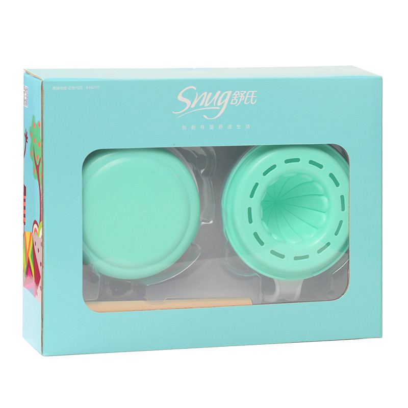 舒氏(Snug)宝宝辅食研磨碗 婴儿手动食物 蔬菜水果泥研磨器 辅食机儿童餐具套装 薄荷蓝