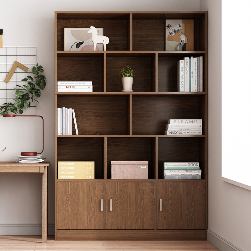 简易书架知渡落地靠墙简约现代客厅置物架分层收纳架储物柜家用书柜