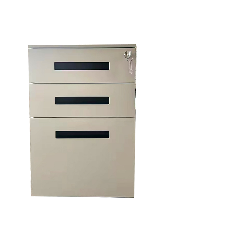 花城文件柜全钢制三抽活动柜 H600XW390XD500mm高清大图