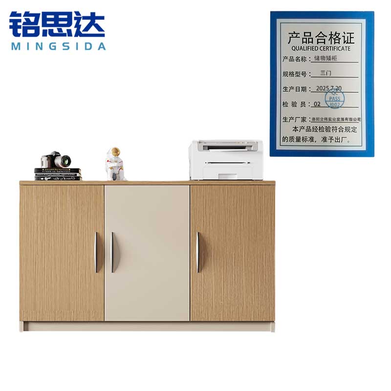 铭思达储物矮柜三门台高清大图