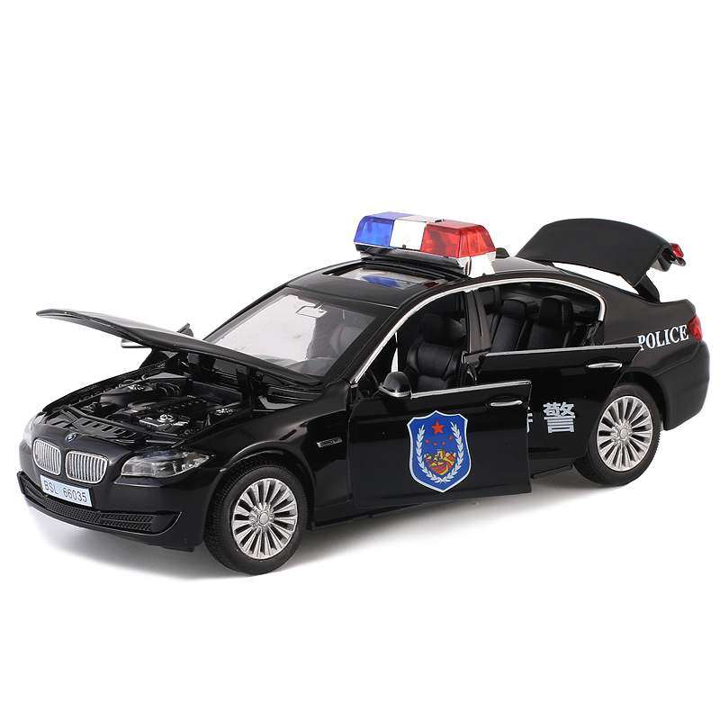 合金警车玩具1:32悍马警察车合金车模型仿真儿童玩具车回力小汽车 路虎卫士TE警车=裸车黑色高清大图