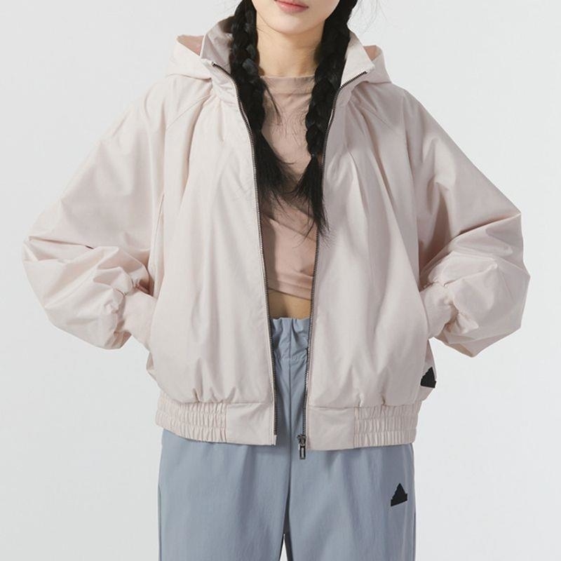 adidas/阿迪达斯连帽外套运动休加绒保暖梭织女装夹克IM8842 CIa高清大图