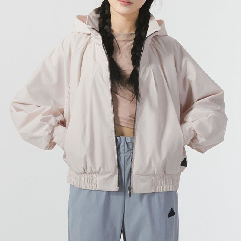 adidas/阿迪达斯连帽外套运动休加绒保暖梭织女装夹克IM8842 C