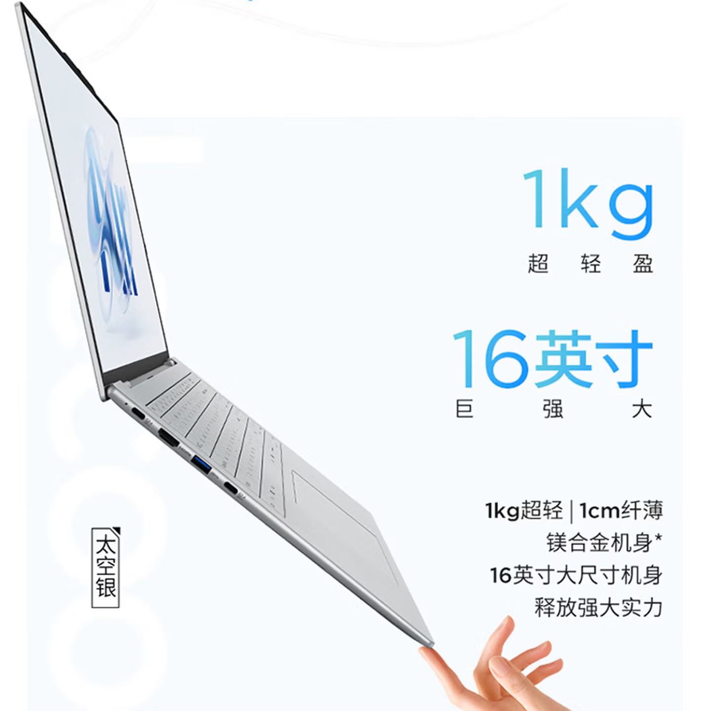 联想(Lenovo)来酷N175L Air16 16英寸轻薄笔记本电脑(Ultra5-125H 32G 1T 2.5K 120Hz)商务办公学习娱乐 背光键盘高清大图