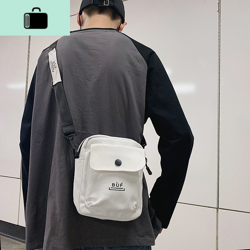斜挎包男单肩包潮流学生休闲帆布背包男生潮牌包包ins潮小包轻便NEW LAKE男士单肩包