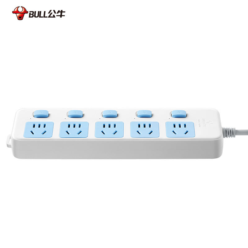 公牛(bull)GN-316全长1.8米5插位分控关插座板插线板插排插接线板拖线板电插座面板保护智能电器