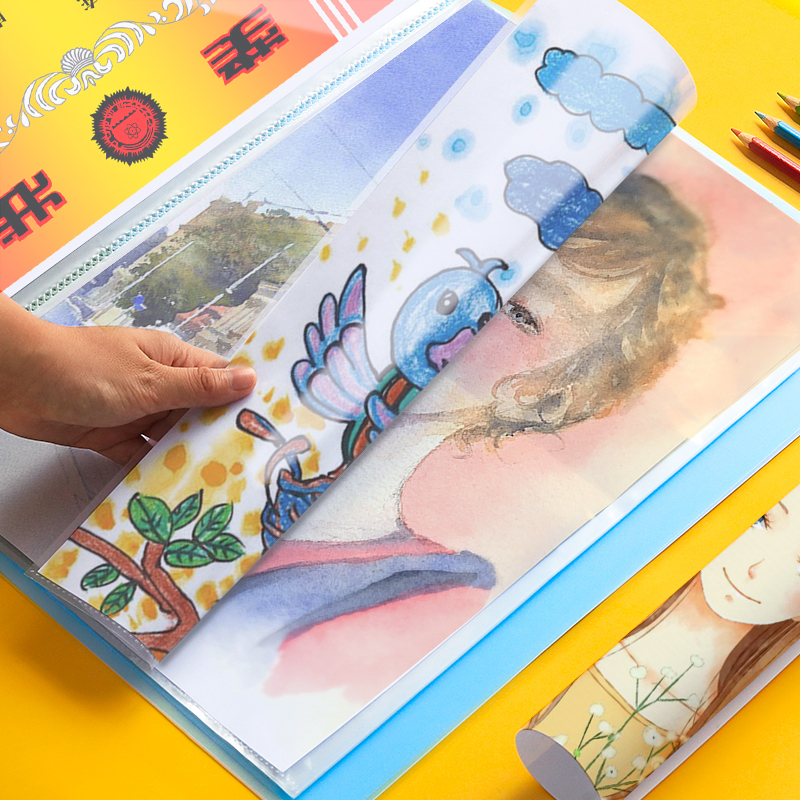 特大号a3画夹8开奖状海报装画画的文件夹画纸收藏学生作品集护画册袋8k相册本收纳收集册放活页夹美术生专用