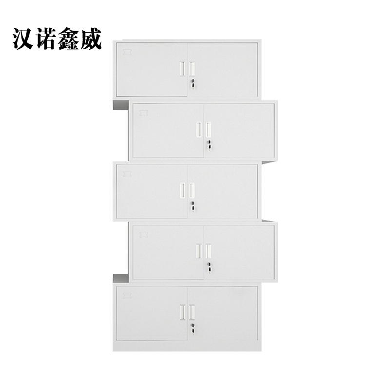 汉诺鑫威钢制文件柜办公资料柜铁皮档案柜带锁储物柜财务凭证柜分体五节器械柜