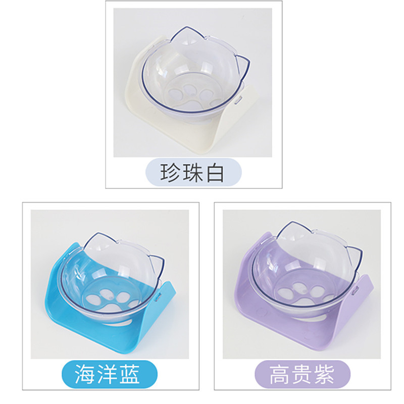猫碗单碗斜口保护颈椎小型犬狗碗单碗猫盆食盆猫饭碗宠物猫咪用品高清大图
