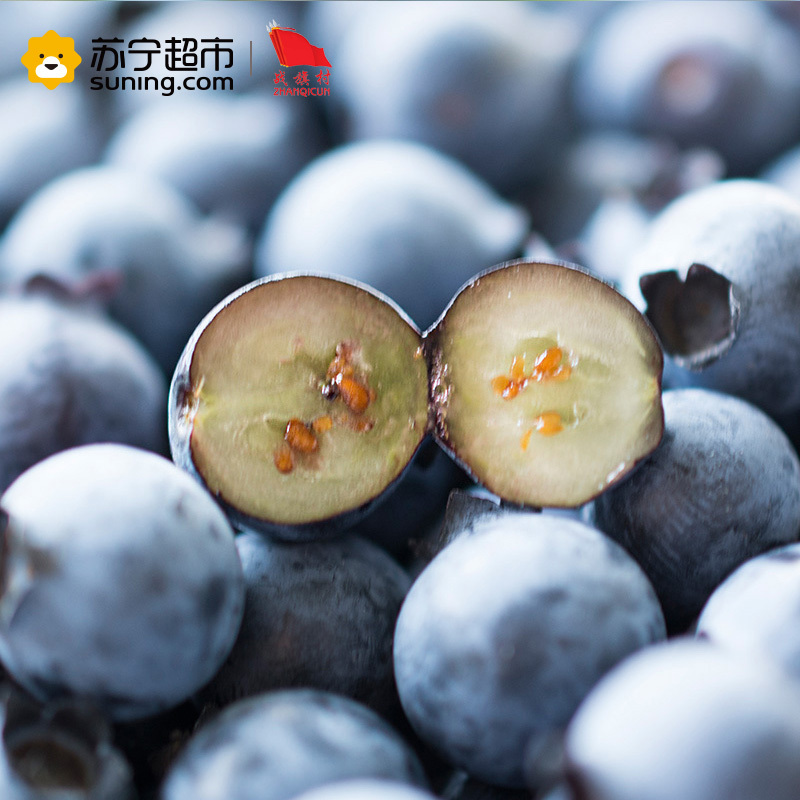 战旗村 新鲜蓝莓125g装 6盒 现摘现发 基地直供