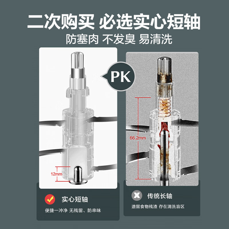 苏泊尔(SUPOR)1.75升大容量300W功率双层四刃精钢刀锋 绞肉机JRD05-U高清大图