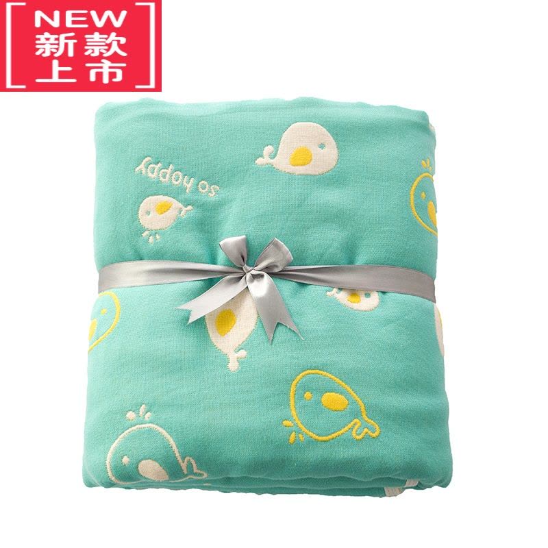 可莉允日系云柔卡通六层宝宝纱布盖毯新生儿包被儿童毛巾被图片