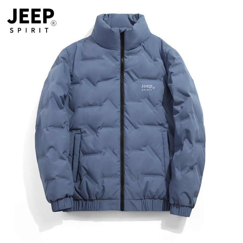 JEEP SPIRIT男士白鸭绒羽绒服弹力宽松大码男装羽绒外套男潮 雾蓝色 3XL