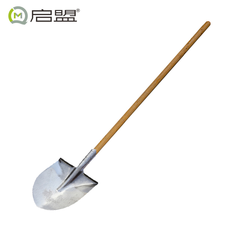 启盟QM-80074铁锹方头锹尖头锹泥锹煤灰锹煤锹带锹柄(小号尖头锹27cm QM-80074)高清大图