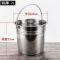 (无盖)特厚无磁不锈钢 30cm(12升装水20斤左右)|不锈钢水桶家用带盖手提储水桶特厚大容量酒店餐厅多用桶