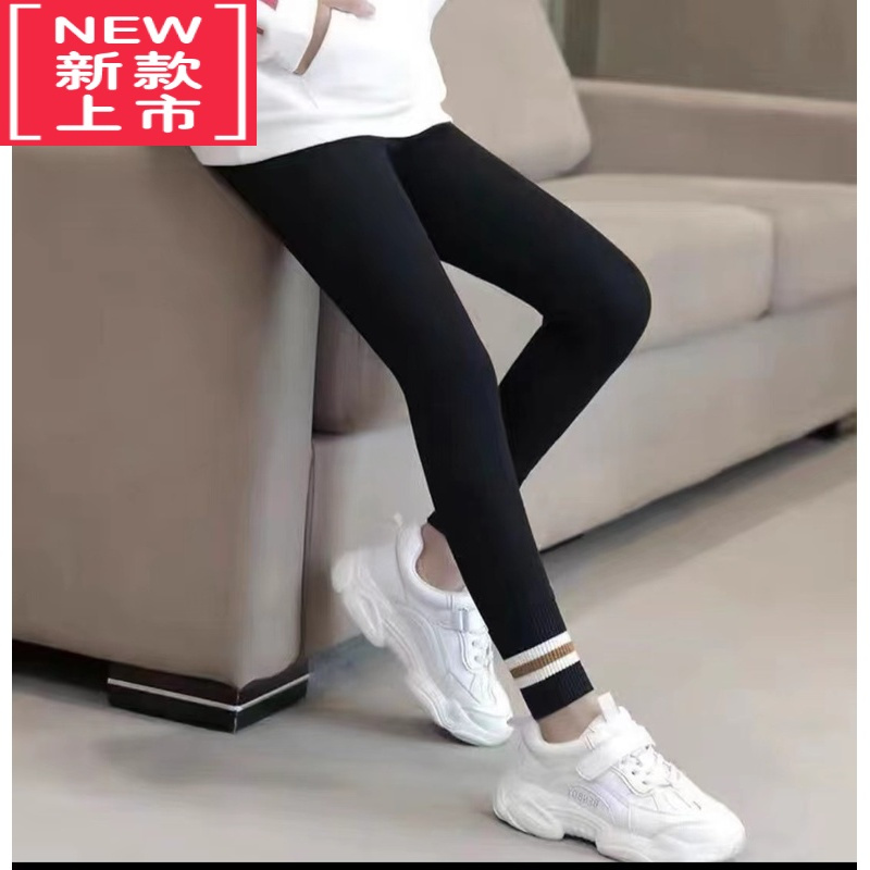 可莉允女童外穿打底裤秋冬款2022新款加绒加厚百搭裤子一体绒女孩保暖裤