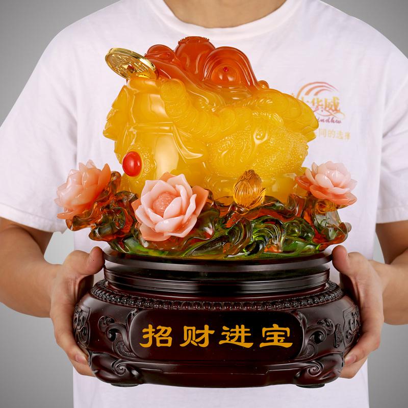 美帮汇三足金蟾摆件金蟾蜍摆设金蝉蟾蜍装饰工艺品创意公司开业礼品高清大图