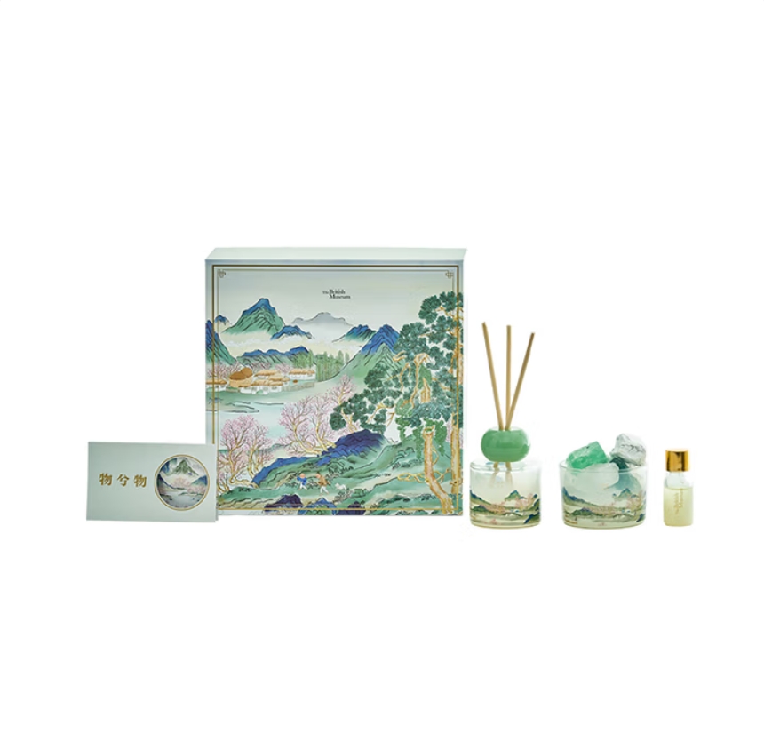 大英 博物馆生日礼物桃花源记国风无火香氛晶石香薰礼盒