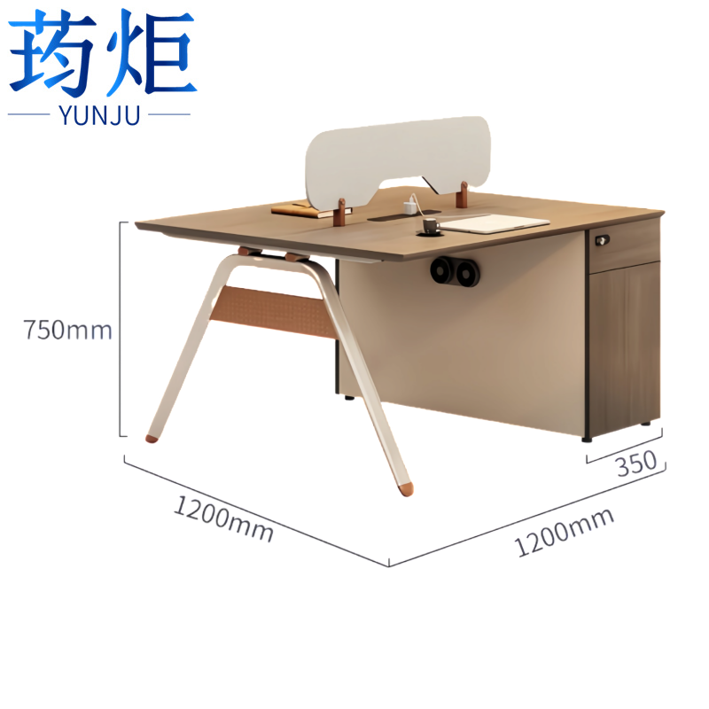 荺炬办公桌双人位张.高清大图
