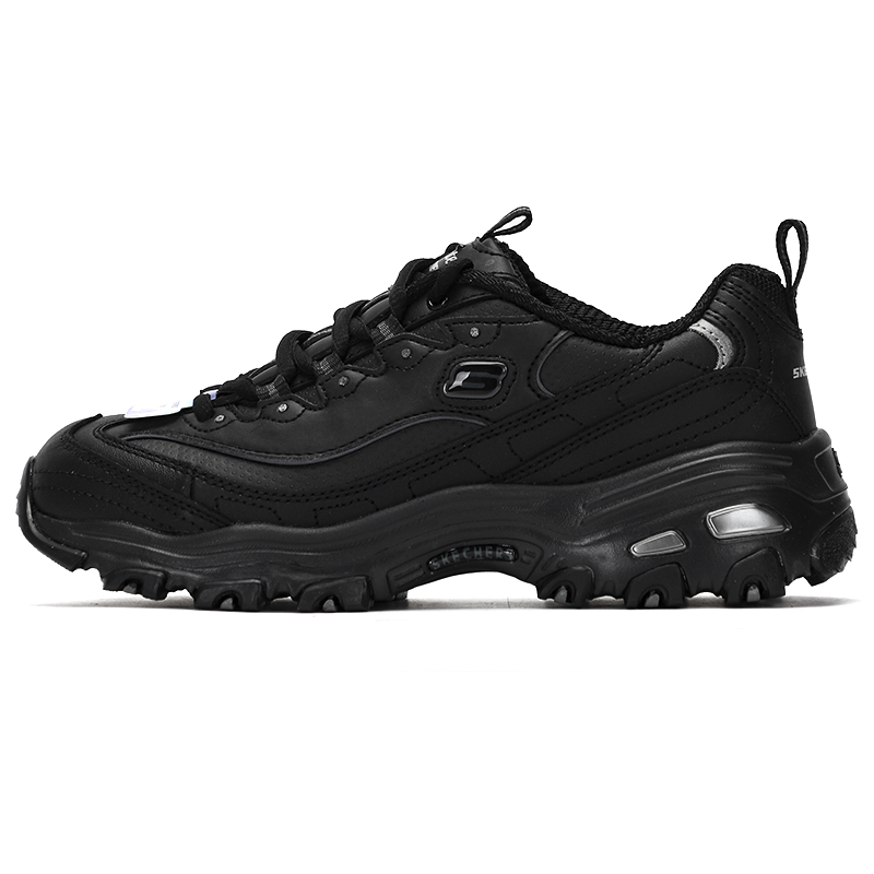 Skechers/斯凯奇女鞋新款复古厚底熊猫鞋轻质缓震运动休闲鞋11931-BBK ZP高清大图