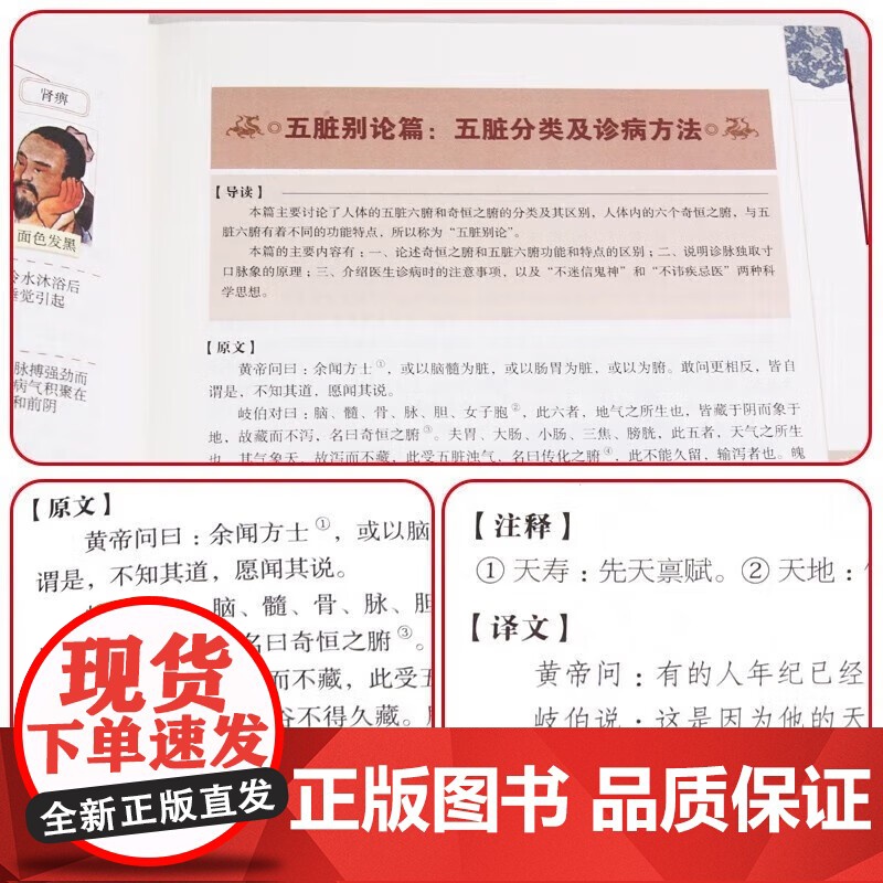 抖音同款黄帝内经本草纲目易经[全3册]正版原文白话文版图解皇帝内经全注全译彩图中医基础理论十二经脉揭秘与应用养生书籍高清大图