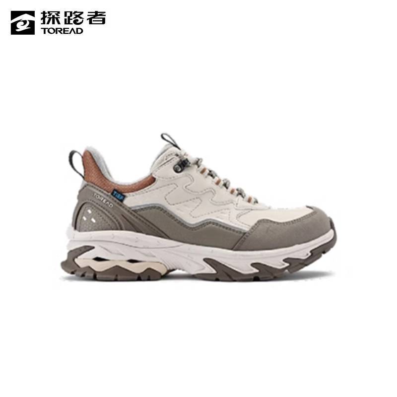 探路者(TOREAD) 男式 TIEF 防水户外休闲鞋徒步鞋浅中灰/灰色 TFAAAL91215-G06L/双高清大图